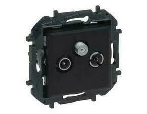 Zásuvka anténní LEGRAND NILOÉ STEP 863580B, TV+R+SAT, hvězda, černá