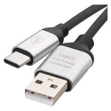 Kabel USB EMOS SM7025BL, 2.0, USB-A/USB-C, černá, 1 m