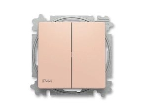 Přepínač sériový ABB Zoni 3559T-A05940 242, řazení 5, pudrová, 2CHT590594A6242, IP 44 s krytem