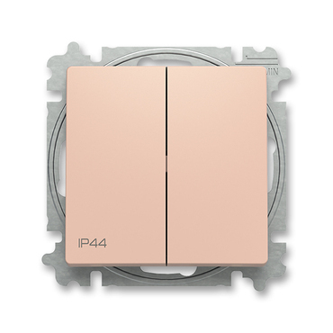 Přepínač sériový ABB Zoni 3559T-A05940 242, řazení 5, pudrová, 2CHT590594A6242, IP 44 s krytem