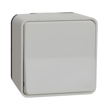 SCHN MUR39026 Mureva Styl - Kompletní tlačítko řazení 1/0, IP55, povrchové, Bílé
