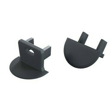 Koncovka profilu GREENLUX EC-PROFIL AXIN ROCK ANTHRACITE WITH HOLE  (12-1559-00)
