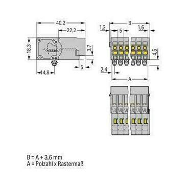 WAGO 769-602/001-000 1vodičový konektor s pájecími piny
