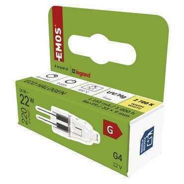 EMOS ZE0505A HALOGEN JC 14W 220lm G4 WW