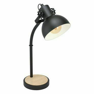 EGLO TL/1 E27 SCHWARZ/HOLZ 'LUBENHAM'