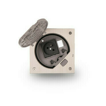 Vklad krabice podlah. SIMON KSE20U/23/72, KSE IP66 záp., zás. 230V~ + prostor na RJ45, nerez. ocel