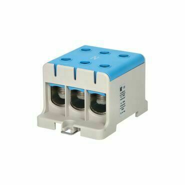EL 1006626 Svorka univerzální UK 95/3 N, 245A, 1pól., AL/CU, krytá, modrá, na DIN/panel /2090308 (ba