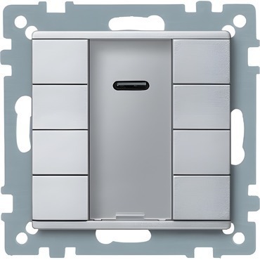 SCHN MTN627960 KNX tlač. panel 4-násobný plus + IČ přijímač, Aluminium, System M