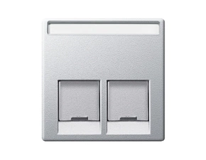 SCHN MTN466560 Merten - Centrální deska pro datovou zásuvku 2xRJ45 Actassi S-One, System M, Aluminiu