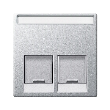 SCHN MTN466560 Merten - Centrální deska pro datovou zásuvku 2xRJ45 Actassi S-One, System M, Aluminiu