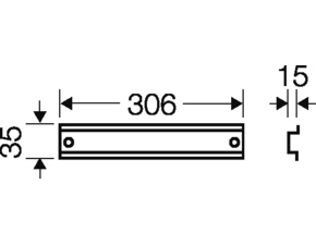 HEN FP TS 36 Lišta DIN pro montáž do rozvodnic FP velikosti 2 a 4, délka 306mm