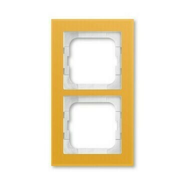 Rámeček dvojnásobný ABB Axcent 2CKA001754A4761, žluté sklo, pro vodorovnou i svislou montáž