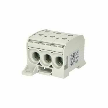 EL 1006070 Svorka univerzální RKA 95 1/6 L G, 232A, 1pól. (6x vstup), AL/CU, šedá, na DIN/na panel (