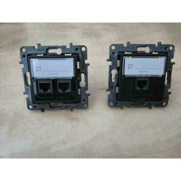 Zásuvka datová LEGRAND NILOÉ STEP 86C5UC1, CAT5E, RJ45, UTP, černá