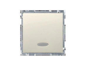 Přepínač střídavý SIMON BASIC BMW6L.01/X/12, LED podsv., ř.6So, 10A/250V~, bezšr. sv., béžová