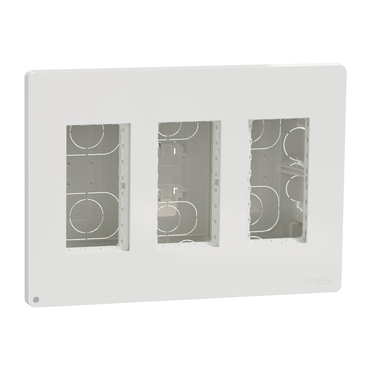 SCHN NU173420 Unica System+ - Centrální jednotka 3x4 modulů zapuštěná, Bílá Antibakteriální