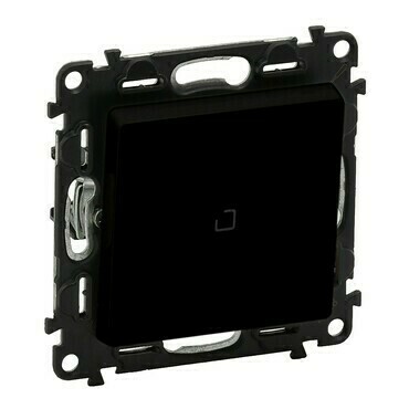 Tlačítko č.1/0 podsvětlené LEG 756332 Valena Life černá