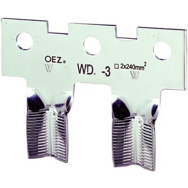 Přechodová svorka OEZ:08754 WD10-3, ze šroubu 3×M10 na V-praporec 2×240 mm2 (S3PB1, S3PB2, 3×SPF1