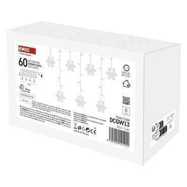 EMOS DCGW13 60LED ACRYLIC SNOWFLAKES CW