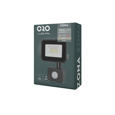 LED reflektor LED-POL Zona LED 10W neutrální bílá B PIR