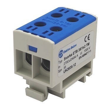 BEČOV UK2035.12 Svorka ETB 35/1x2 modrá