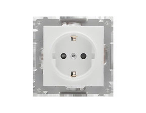 Zásuvka Schuko SIMON 55 TGSZ1CZ.01/114, 1 nás., cl., 16A/250V~, bezšr. sv., světle šedá mat