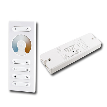 Sada MC LED RF ovladač-CCT, 1 zóna, bílý+přijímač