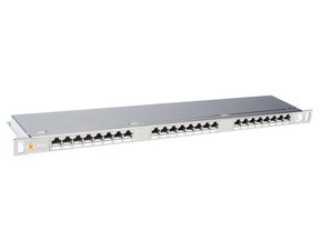 Patch panel SOLARIX SX24HD-6-STP-SL, 19", CAT6, STP, 24x RJ45, 0,5U, vyvazovací lišta, černý