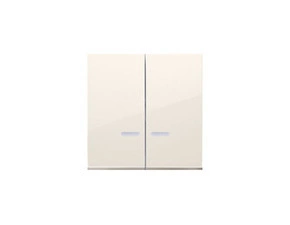 Kryt 2 násobný SIMON DKW5L/41, se světelným piktogramem pro přístroje spínačů a tlačítek, krémová