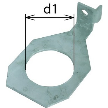 Třmen připojovací DEHN 923348, IF 1, úhlový, průměr otvoru d1 48mm