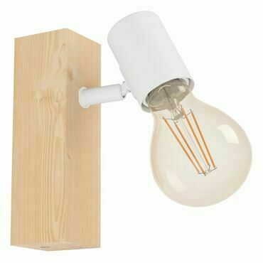EGLO BALKEN/1 E27 HOLZ/WEISS 'TOWNSHEND 3'