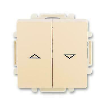 ABB 3557G-A88340 C1 Ovládač žaluziový jednopólový (1/0+1/0 s blokováním), s krytem 03-Swing
