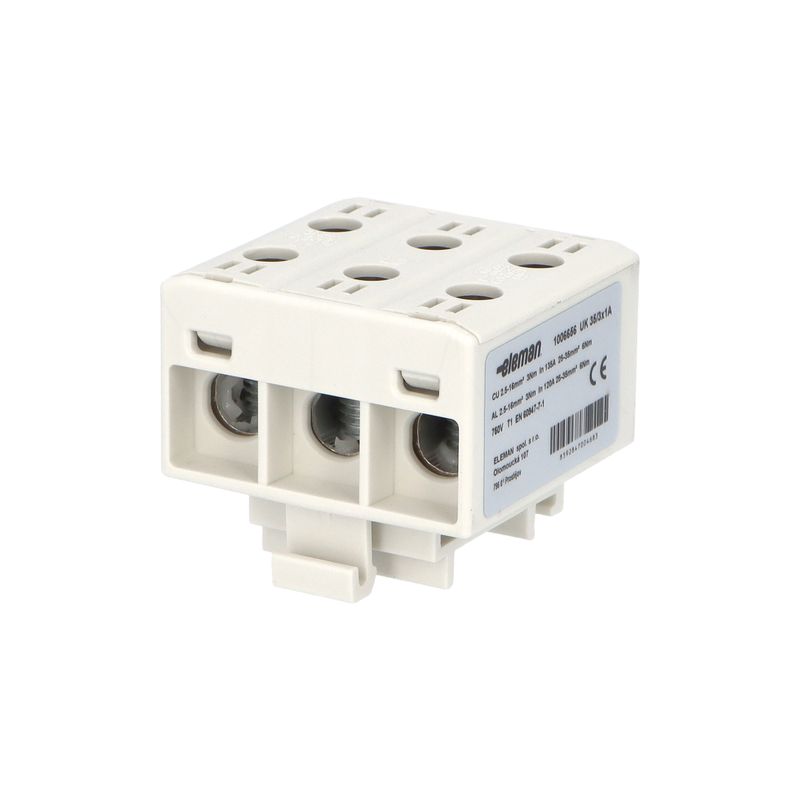 EL 1006656 Svorka univerzální UK 35/3x1 A, 135A, 3pól., AL/CU, krytá, šedá, na DIN