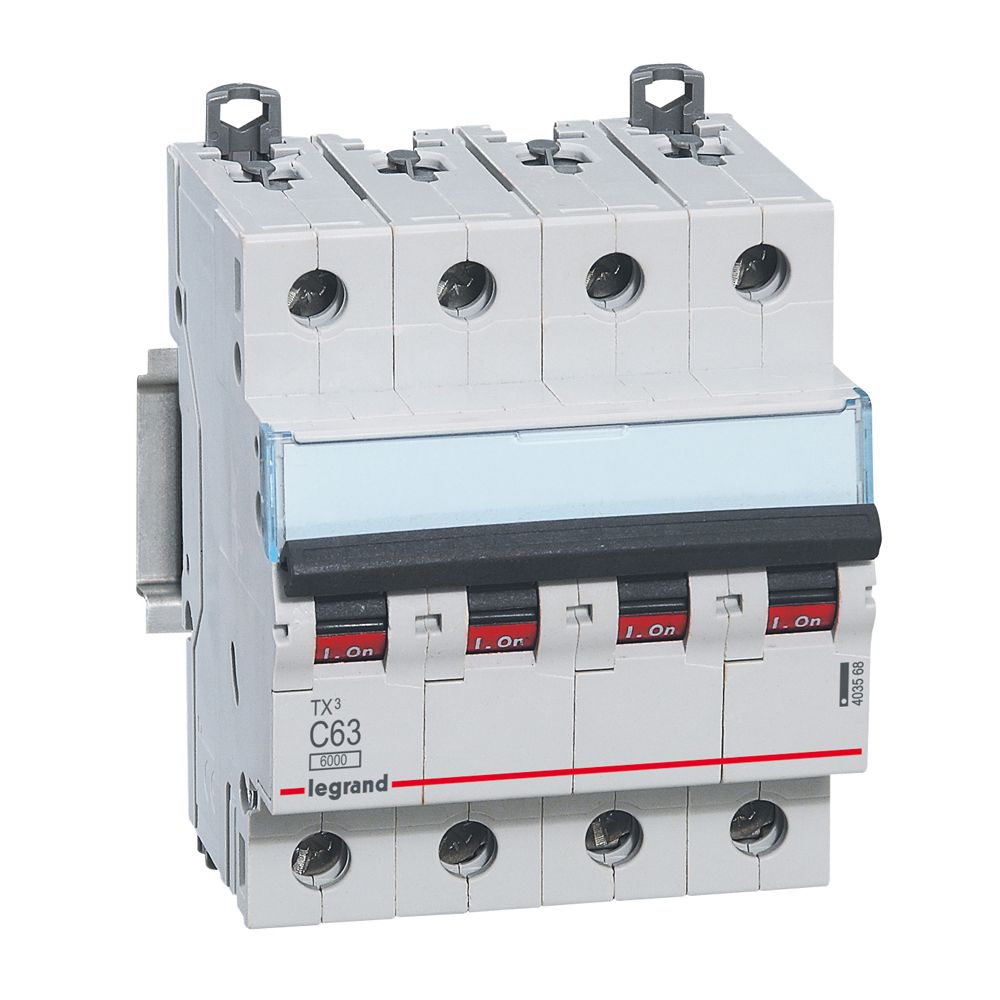 Jistič čtyřpolový LEGRAND 403568 TX3 4P C63 6000A