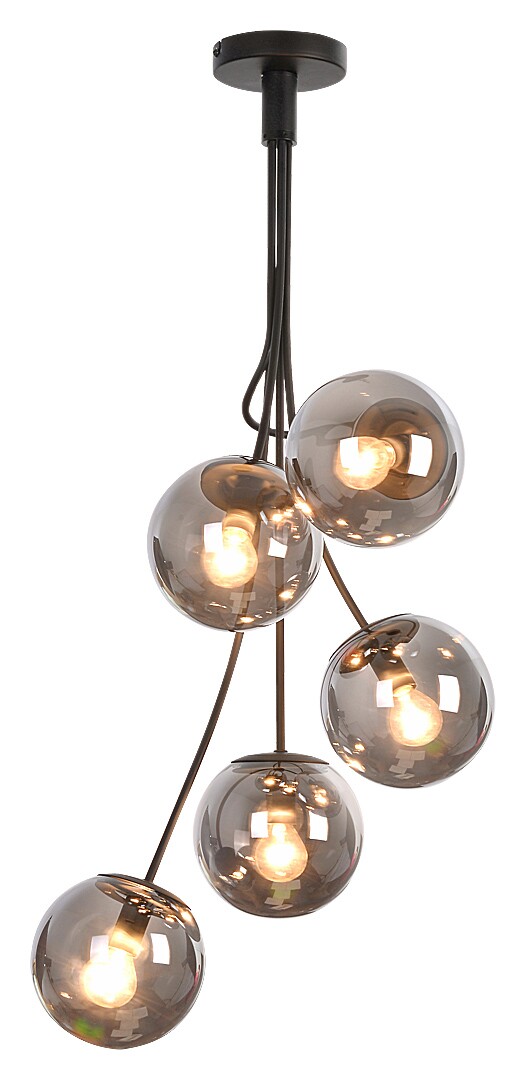 Závěsné svítidlo Glory matná černá E14 5×40W RABALUX 3508