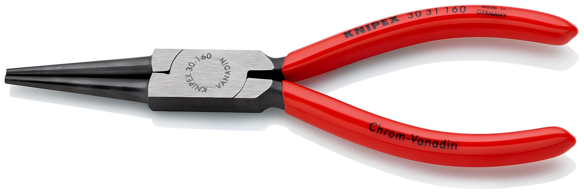Rovné kulaté kleště 160 mm Knipex typu Langback s dlouhými čelistmi - 3031160