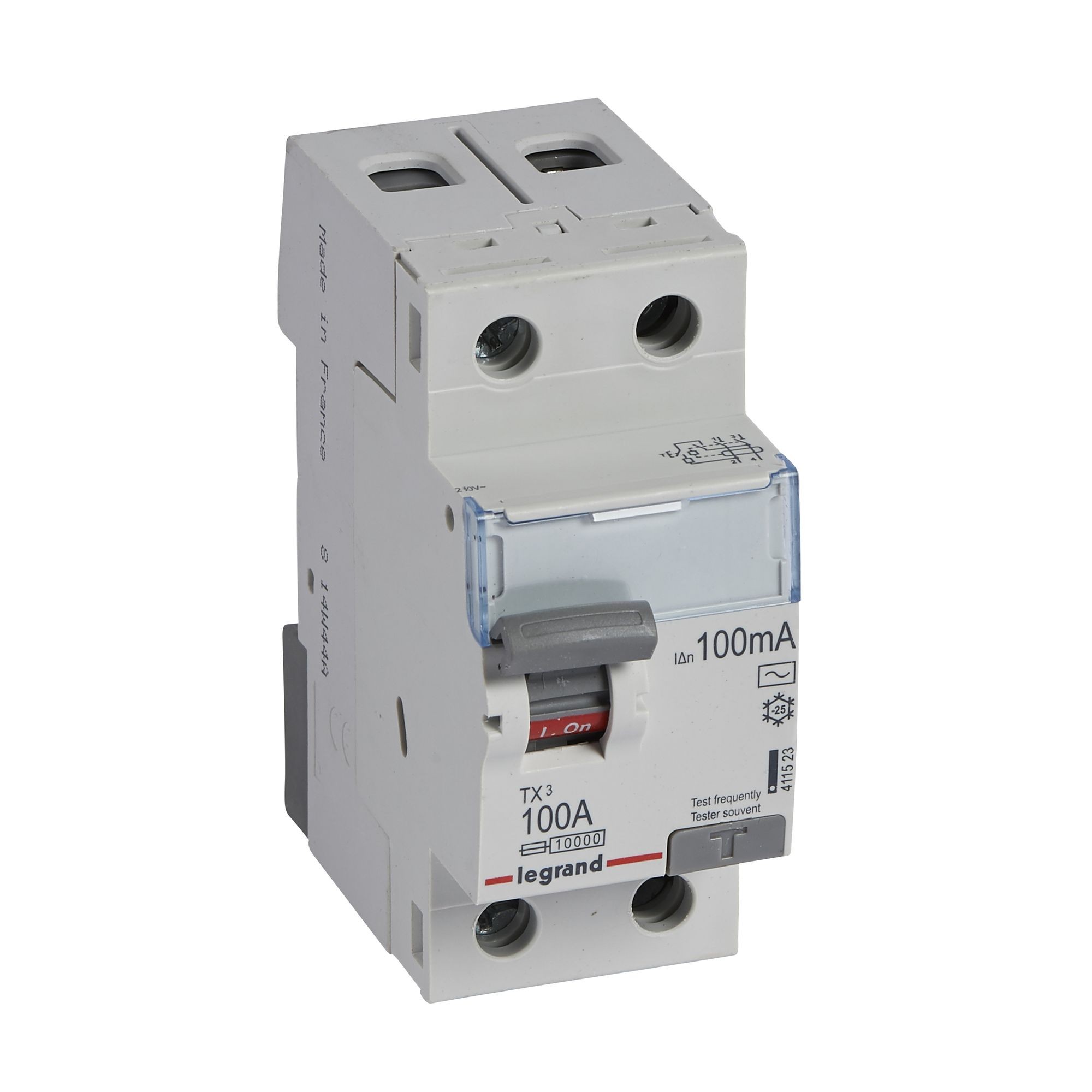Chránič dvoupolový LEGRAND 411523 TX3 CHRÁN. 2P 100A/0,1 AC