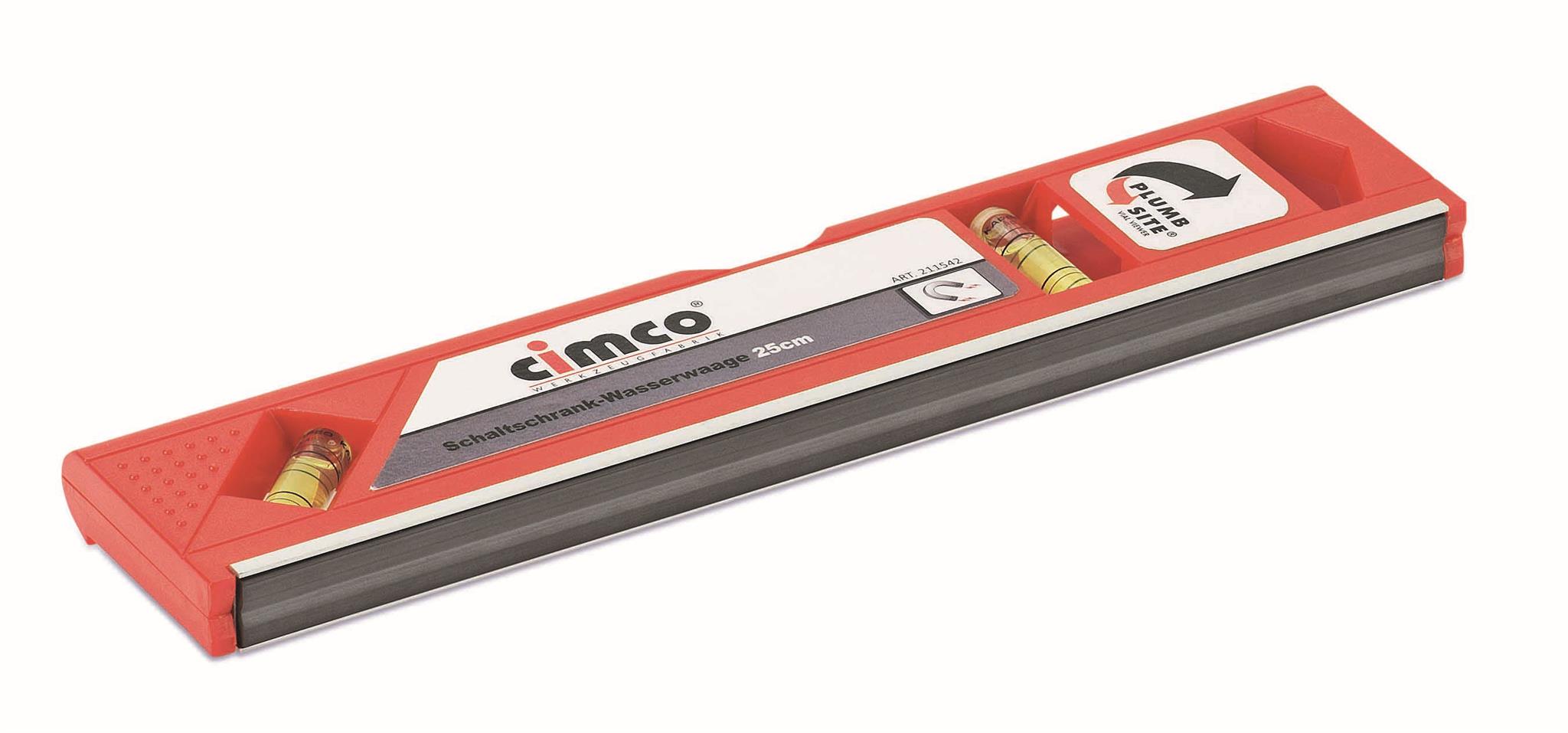 CIMCO 211542 Umělohmotná vodováha 250 x 16 x 55 mm