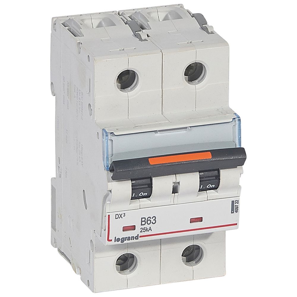 Jistič dvoupolový LEGRAND 409722 DX3 2P B63 25KA
