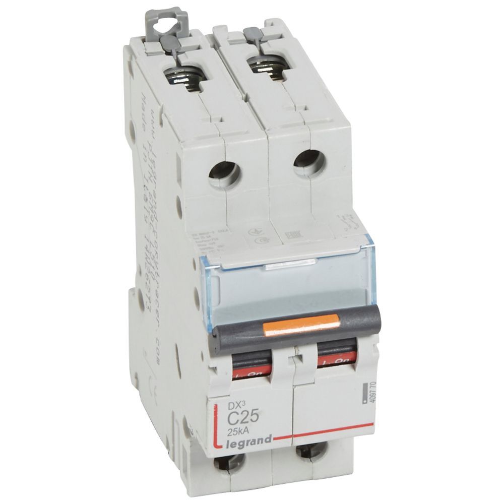 Jistič dvoupolový LEGRAND 409770 DX3 2P C25 25KA