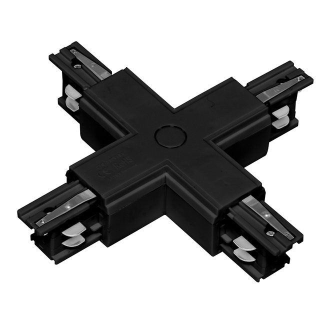 Spojka třífázové lišty ECOPLANET TRACK IP20, černá (TR-SPOJKA/X-3F/CR)