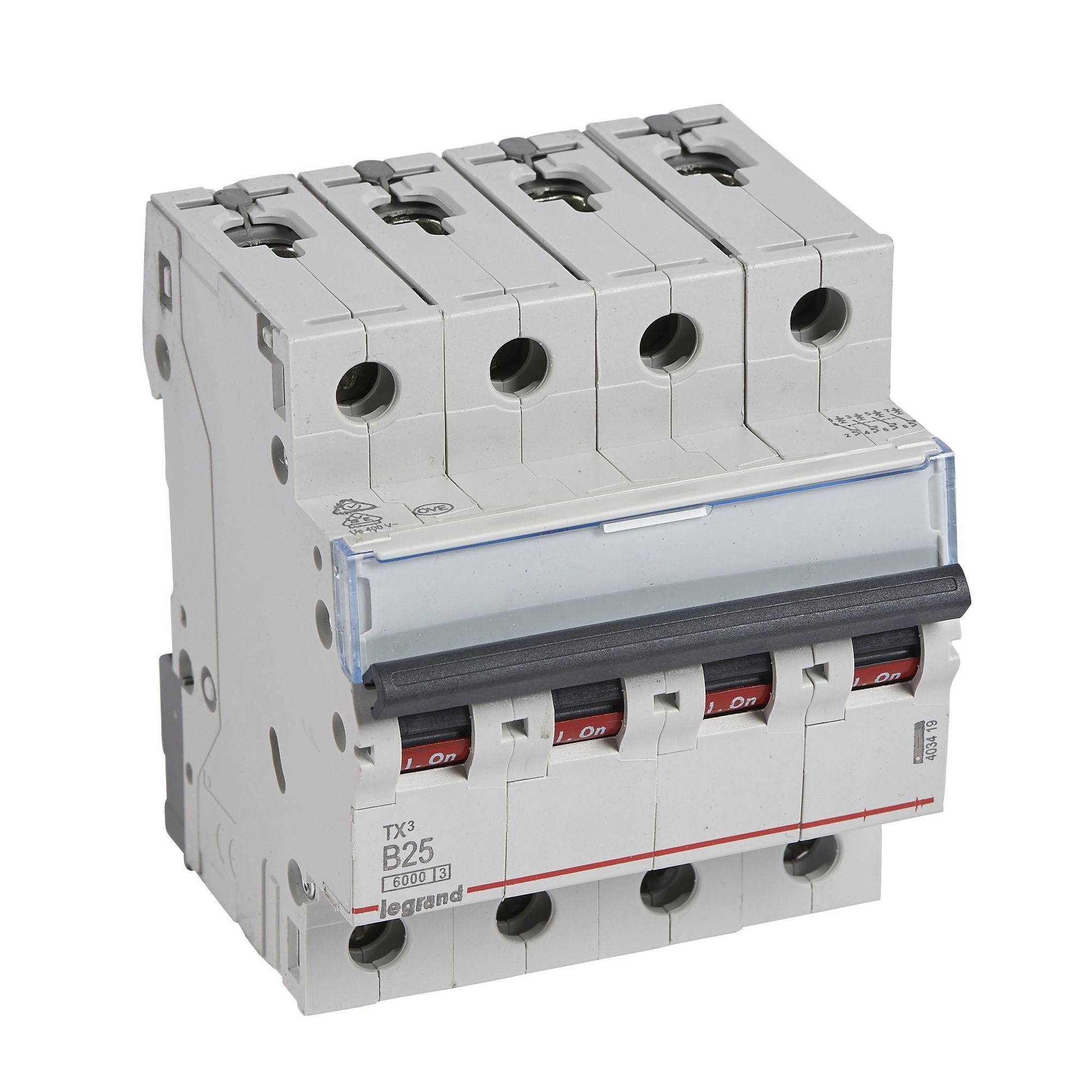Jistič čtyřpolový LEGRAND 403419 TX3 4P B25 6000A