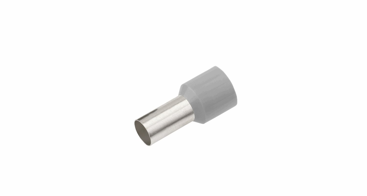 CIMCO  187122 Izolovaná dutinka Cu 2,5/8 mm, šedá (100 ks)