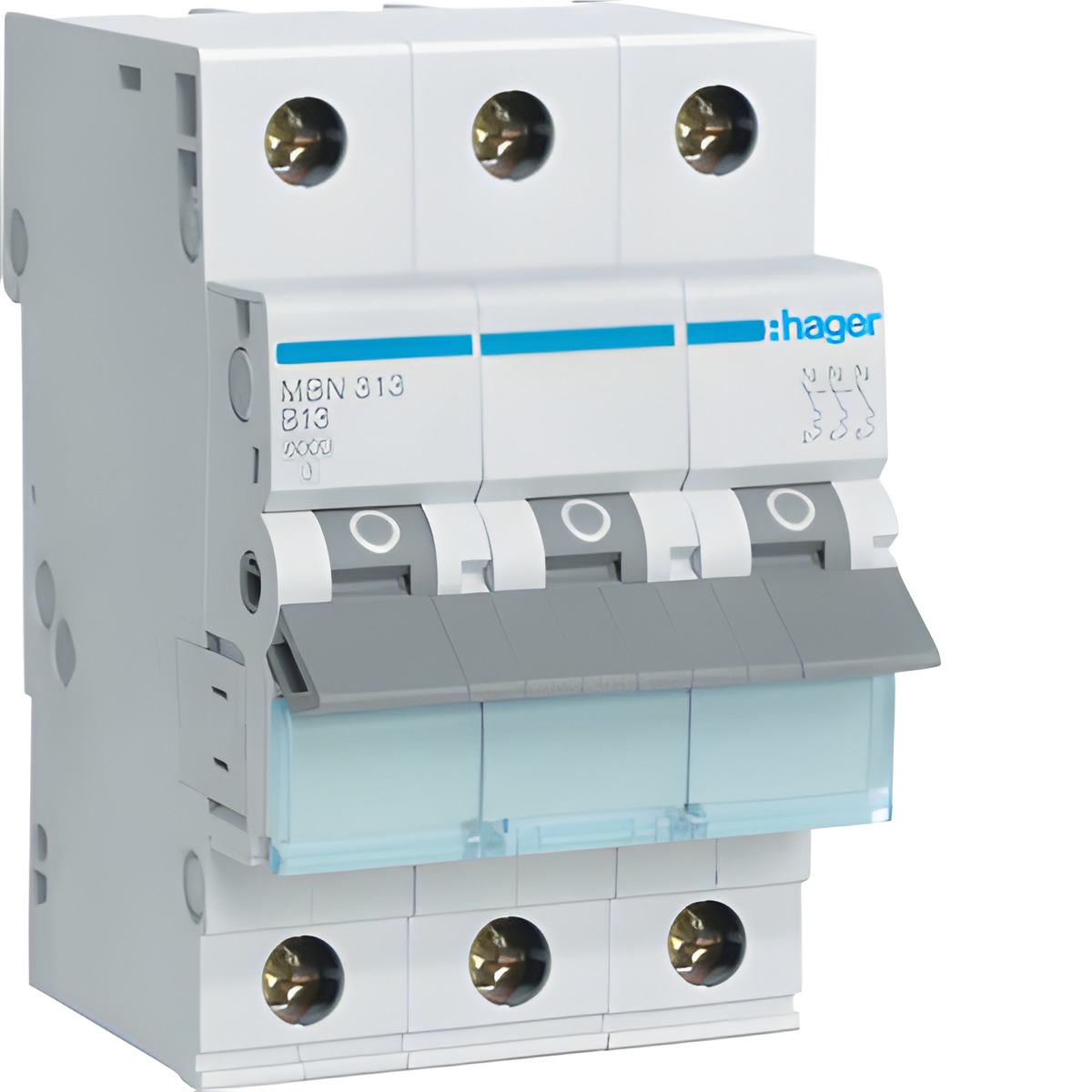 Jistič třípolový HAGER MBN313 3 pól. 13A, char.B, 6 kA