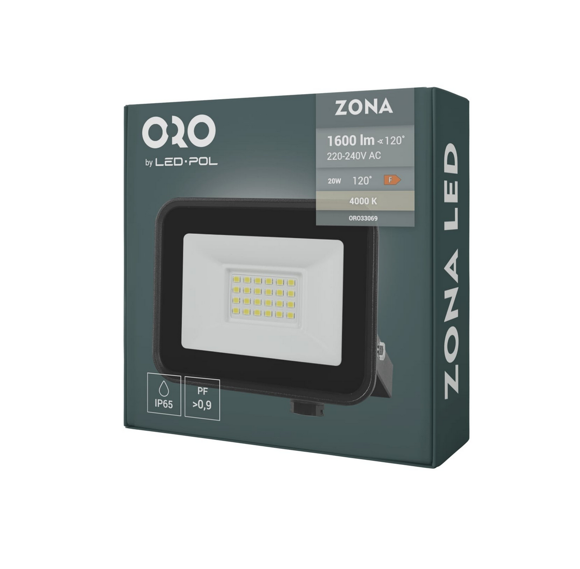 LED reflektor LED-POL Zona LED 20W neutrální bílá B