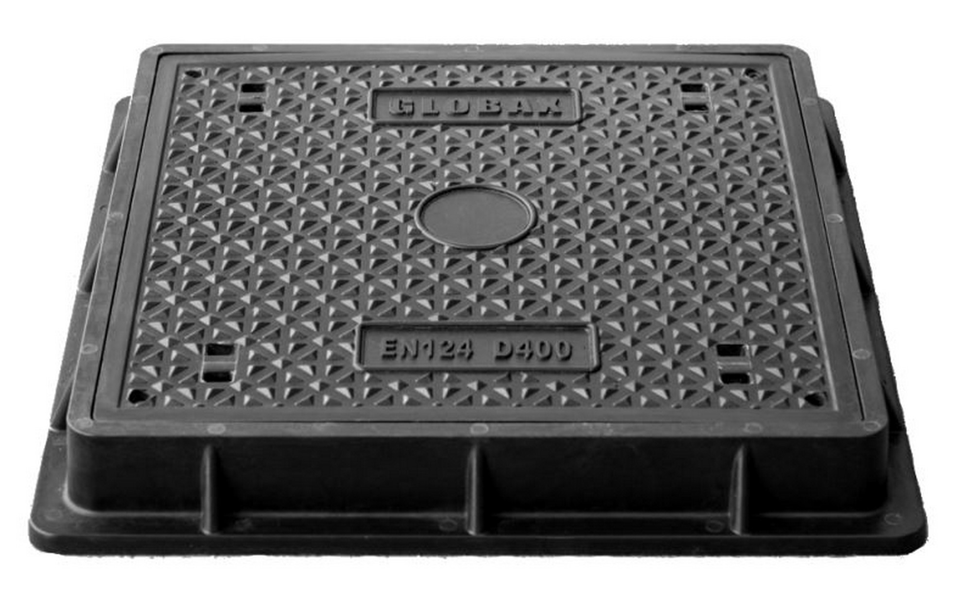 Víko komory MAFIA VD400-HT-58x58K, Hidrostank, 580x580 mm, 680x680 mm, kompozitní, nosnost 40t