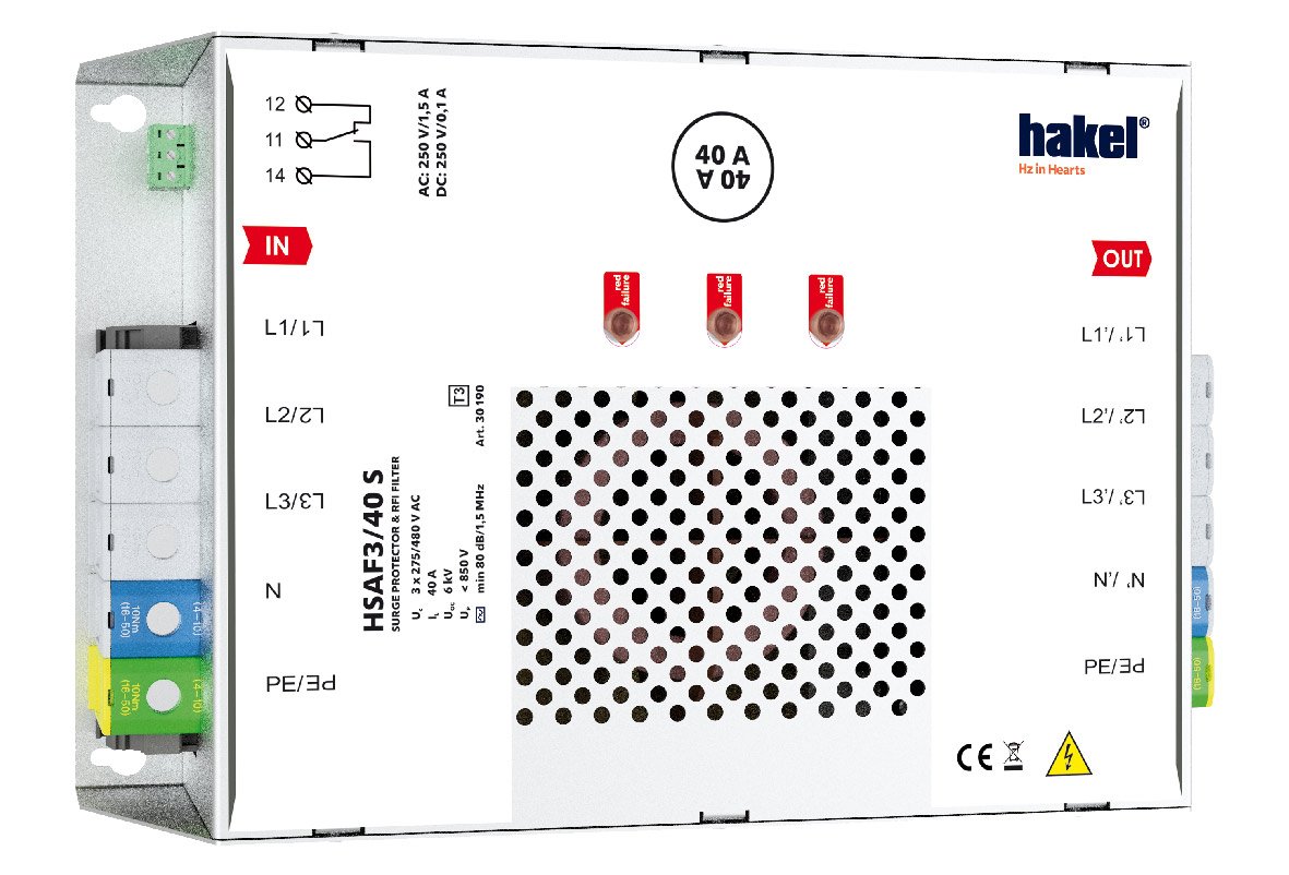 HAKEL 30190 HSAF3/40 S SPD typ 3 s VF filtrem