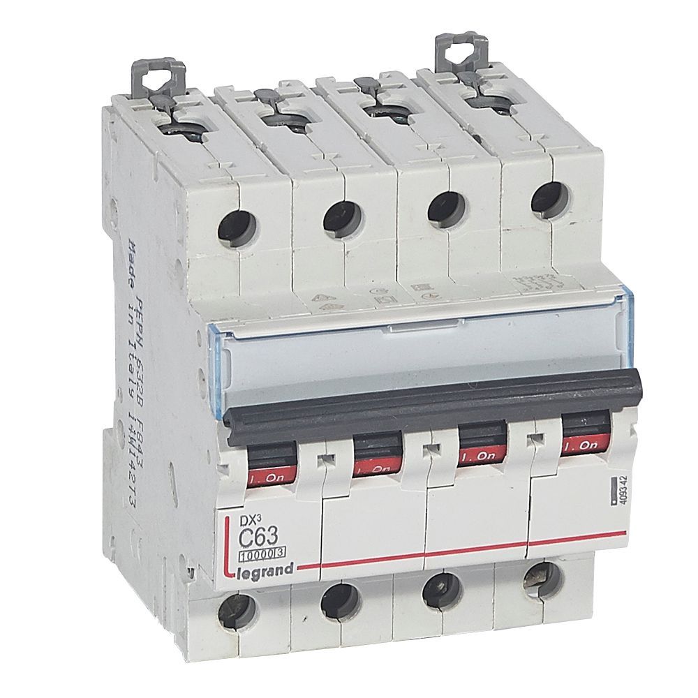Jistič čtyřpolový LEGRAND 409342 DX3 4P C63 10000A/16KA