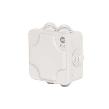 FAM Krabice SolidBOX 68002 IP55, 102x102x47mm, plné víko, stupňovité vývodky (7x)