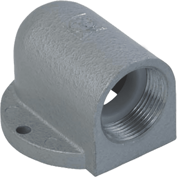 SCHM AG-5521.10 Průchodka úhlová, 90°, kovová, 1 závit Pg21
